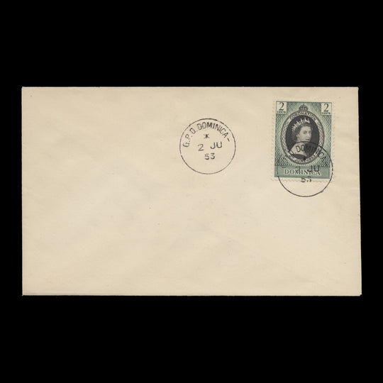 Dominica 1953 (FDC) 2c Coronation, GPO