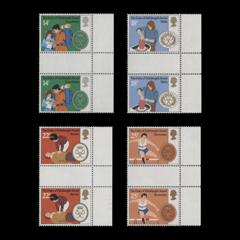 Great Britain 1981 (MNH) Duke of Edinburgh Award Scheme gutter pairs