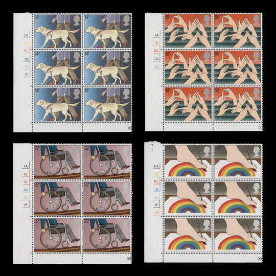 Great Britain 1981 (MNH) Year of the Disabled cylinder blocks