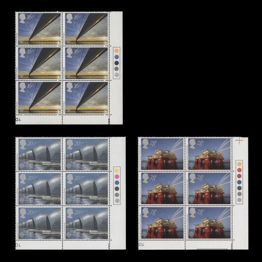 Great Britain 1983 (MNH) Engineering Achievements traffic light blocks