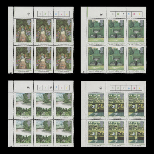 Great Britain 1983 (MNH) British Gardens plate blocks