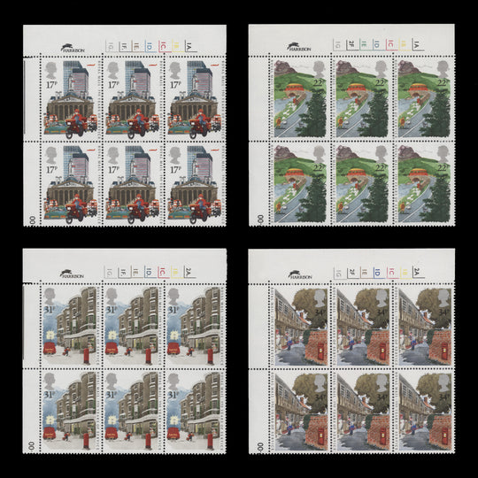 Great Britain 1985 (MNH) Postal Service cylinder blocks