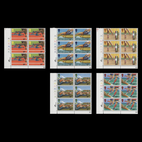 Great Britain 1986 (MNH) Commonwealth Games, Edinburgh cylinder blocks