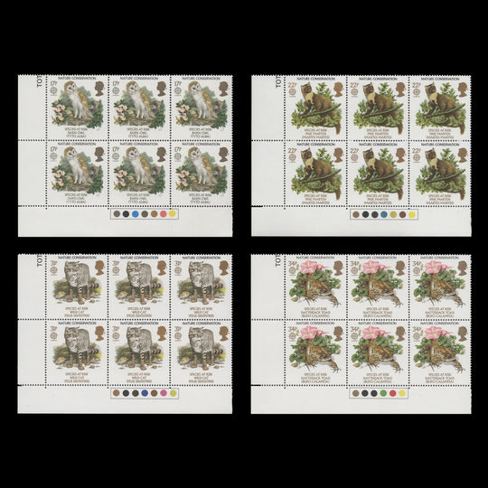 Great Britain 1986 (MNH) Nature Conservation traffic light blocks