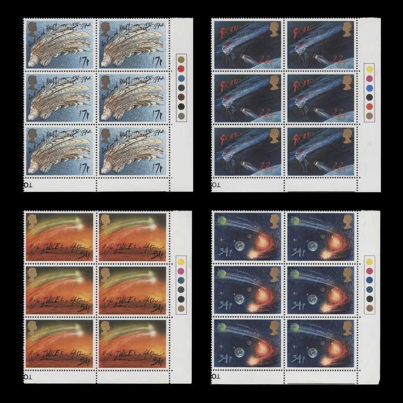 Great Britain 1986 (MNH) Appearance of Halley's Comet traffic light blocks