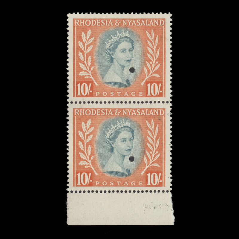 Rhodesia & Nyasaland 1954 (Proof) 10s Queen Elizabeth II