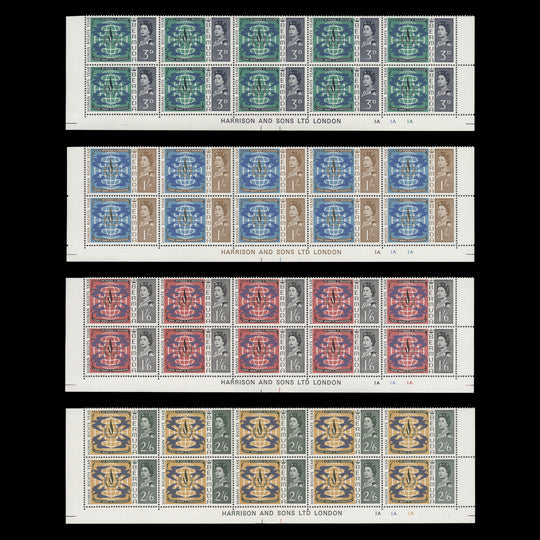Bermuda 1968 (MNH) Human Rights Year imprint/plate blocks