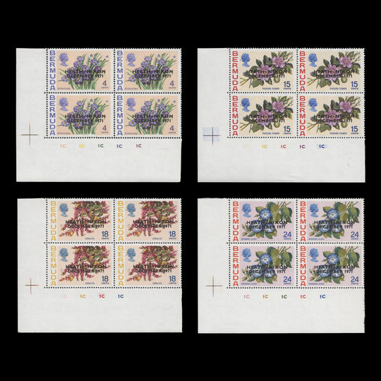 Bermuda 1971 (MLH) Anglo-American Talks plate 1C blocks