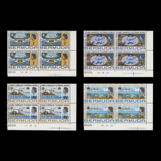 Bermuda 1967 (MLH) Bermuda-Tortola Telephone Service plate blocks