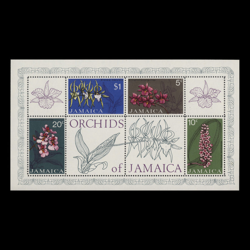 Jamaica 1973 (MNH) Orchids miniature sheet