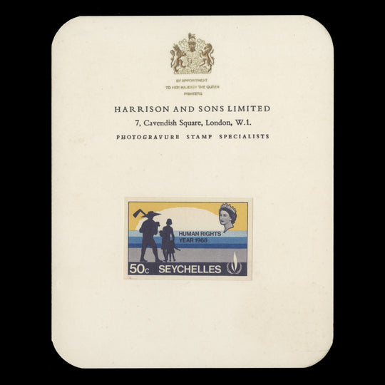 Seychelles 1968 (Proof) 50c Human Rights Year