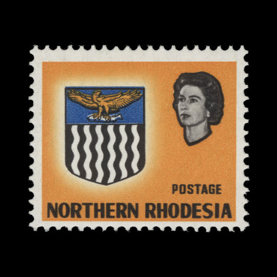 Northern Rhodesia 1963 (Variety) 3d Arms missing black