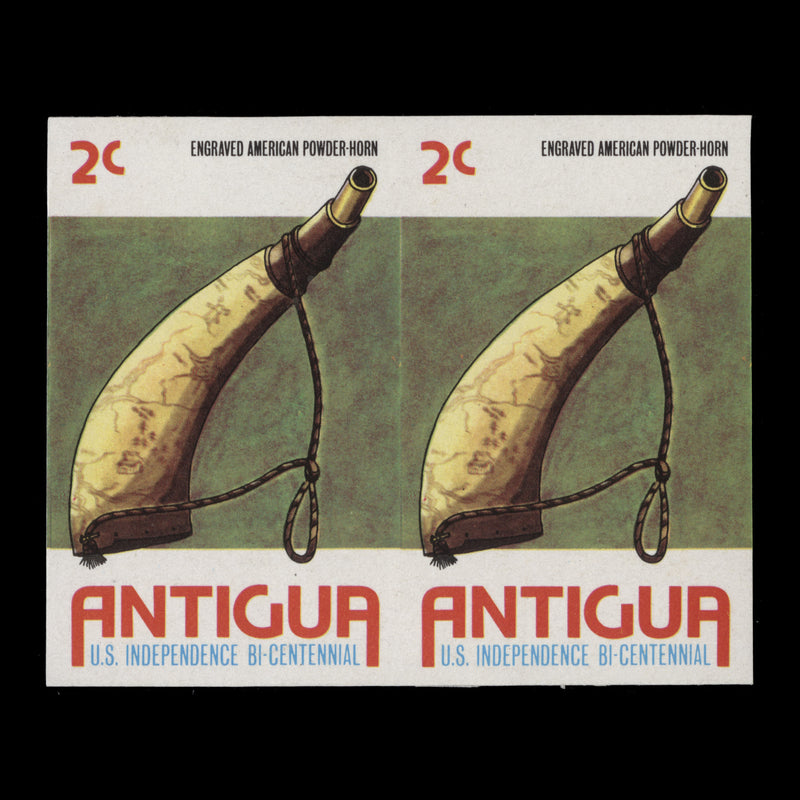 Antigua 1976 (Error) 2c American Revolution Bicentenary imperf pair