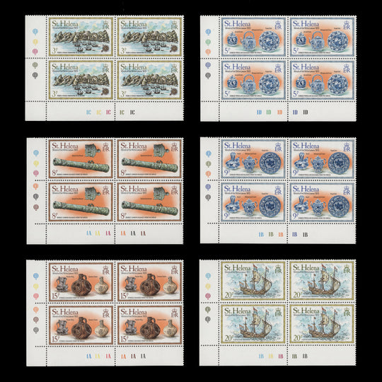 Saint Helena 1978 (MNH) Wreck of the Witte Leeuw plate blocks