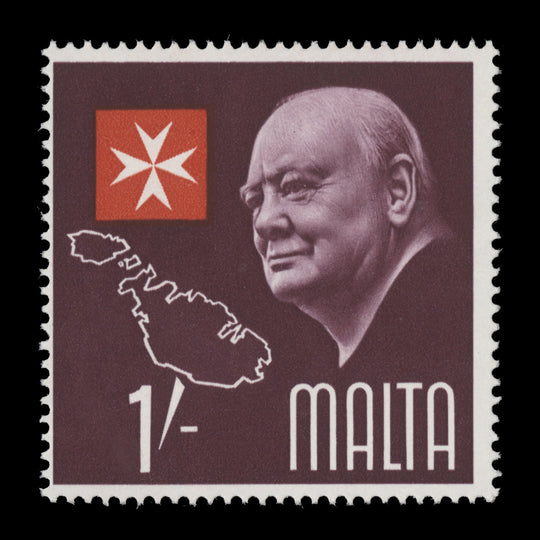Malta 1966 (Variety) 1s Churchill Commemoration missing gold