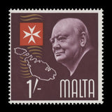 Malta 1966 (Variety) 1s Churchill Commemoration missing gold