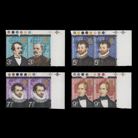 Great Britain 1973 (MNH) British Explorers traffic light pairs