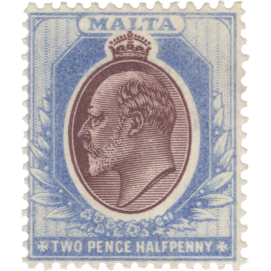 Malta 1903 (MNH) 2½d Maroon & Blue