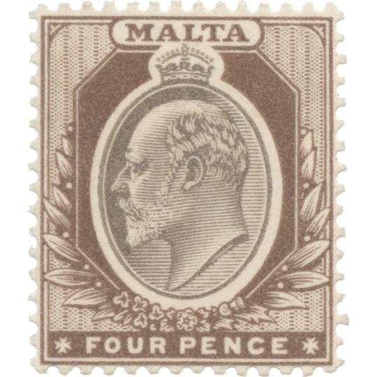 Malta 1904 (MLH) 4d Blackish Brown & Brown
