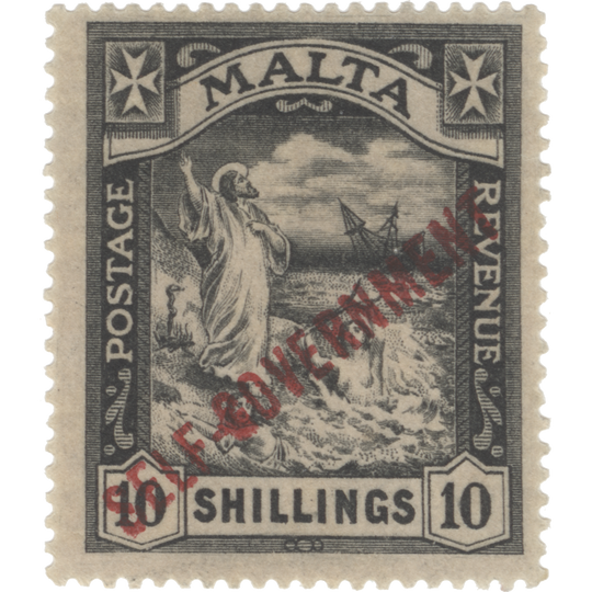 Malta 1922 (MMH) 10s St Paul