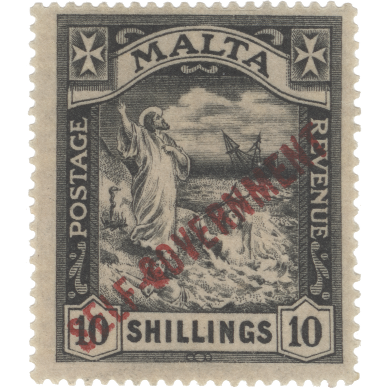 Malta 1922 (MMH) 10s St Paul