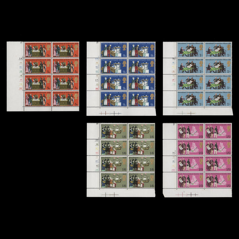 Great Britain 1970 (MNH) General Anniversaries cylinder blocks