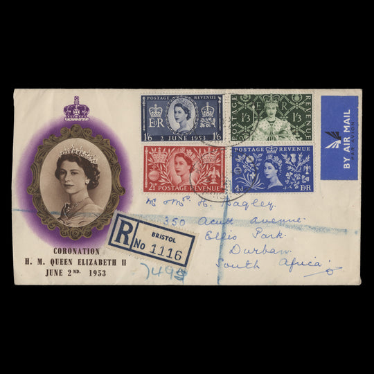 Great Britain 1953 Coronation first day cover, BRISTOL