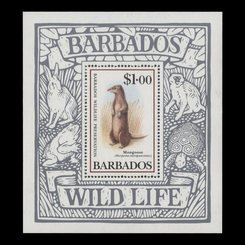 Barbados 1989 (MNH) Wildlife Preservation set and miniature sheet