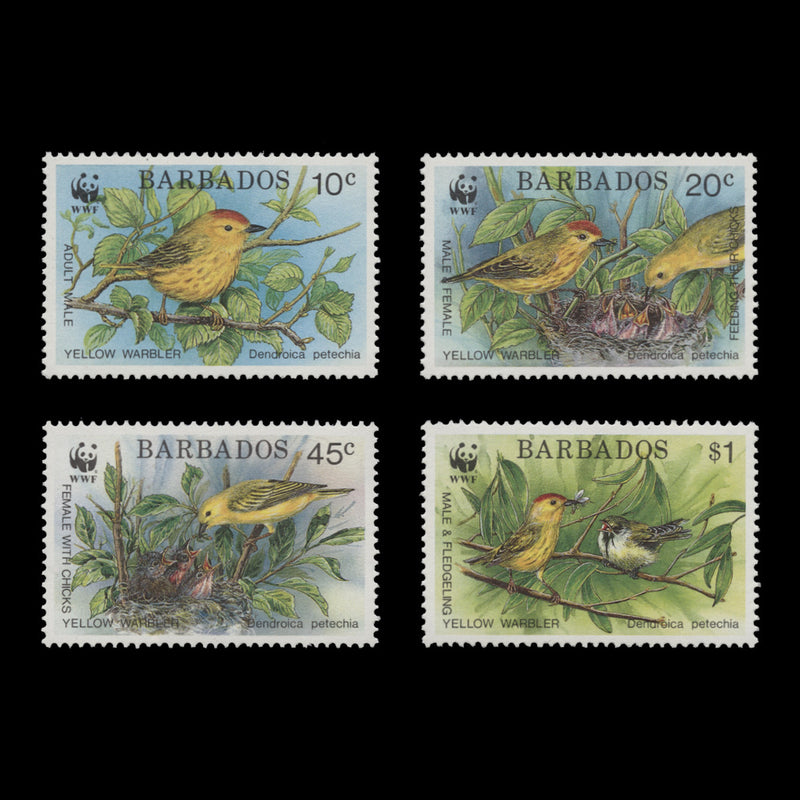 Barbados 1991 (MNH) Endangered Species, Yellow Warbler