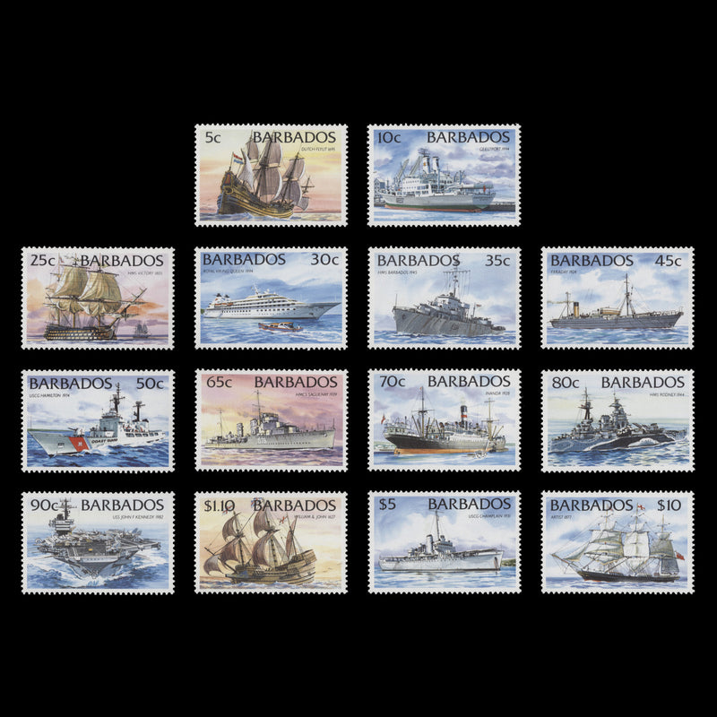Barbados 1994 (MNH) Ships Definitives without year imprint