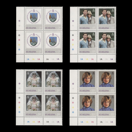 Saint Helena 1982 (MNH) Princess Diana's Birthday plate blocks