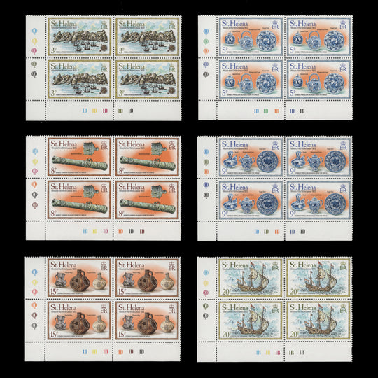 Saint Helena 1978 (MNH) Wreck of the Witte Leeuw plate blocks