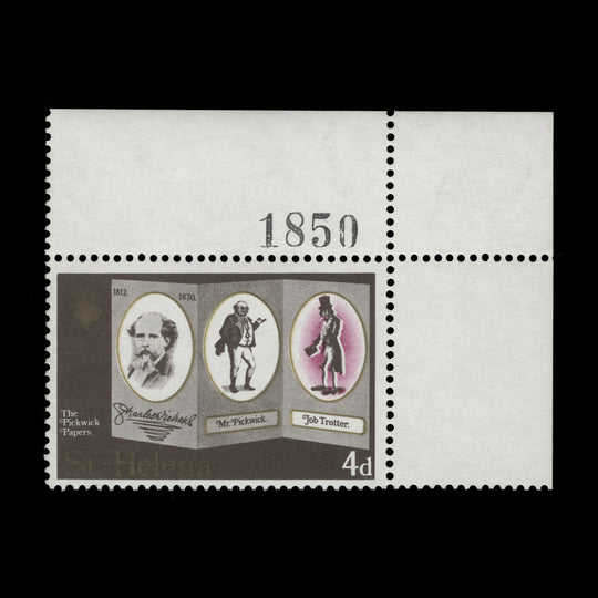 Saint Helena 1970 (Variety) 4d Dickens Centenary missing yellow