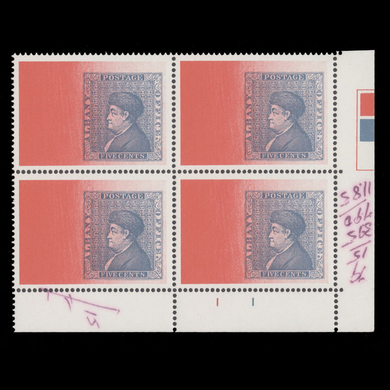 Ireland 1976 (Error) 15p American Bicentenary plate block missing silver