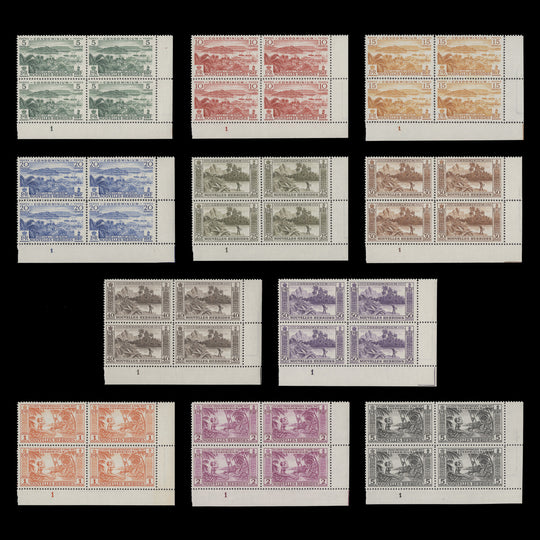 Nouvelles Hebrides 1957 (MNH) Definitives plate 1 blocks