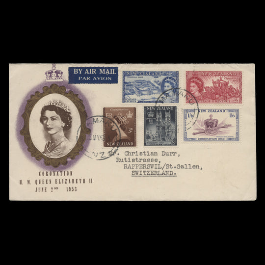 New Zealand 1953 Coronation first day cover, MAMAKU