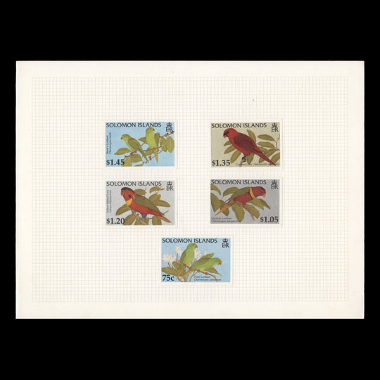 Solomon Islands 1996 (Proof) Birds imperf singles