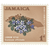 Jamaica 1964 (Proof) 1d Lignum Vitae imperf colour trial