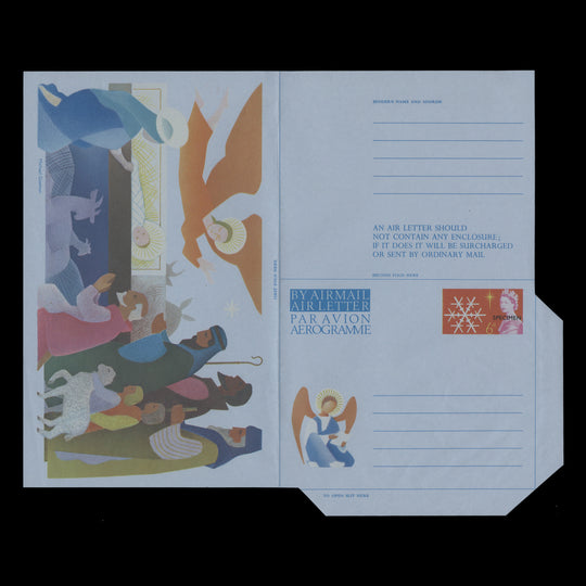 Great Britain 1965 (Unused) 6d Christmas SPECIMEN air letter