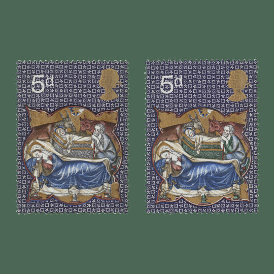 Great Britain 1970 (Variety) 5d Christmas missing emerald