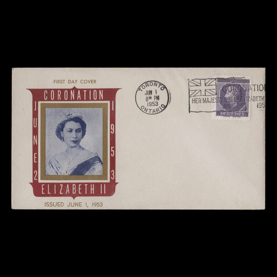 Canada 1953 (FDC) 4c Coronation, TORONTO