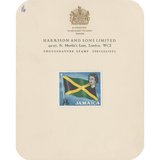 Jamaica 1964 Definitives imperf proofs on presentation cards