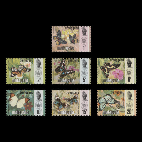 Trengganu 1971 (MNH) Butterflies definitives, litho