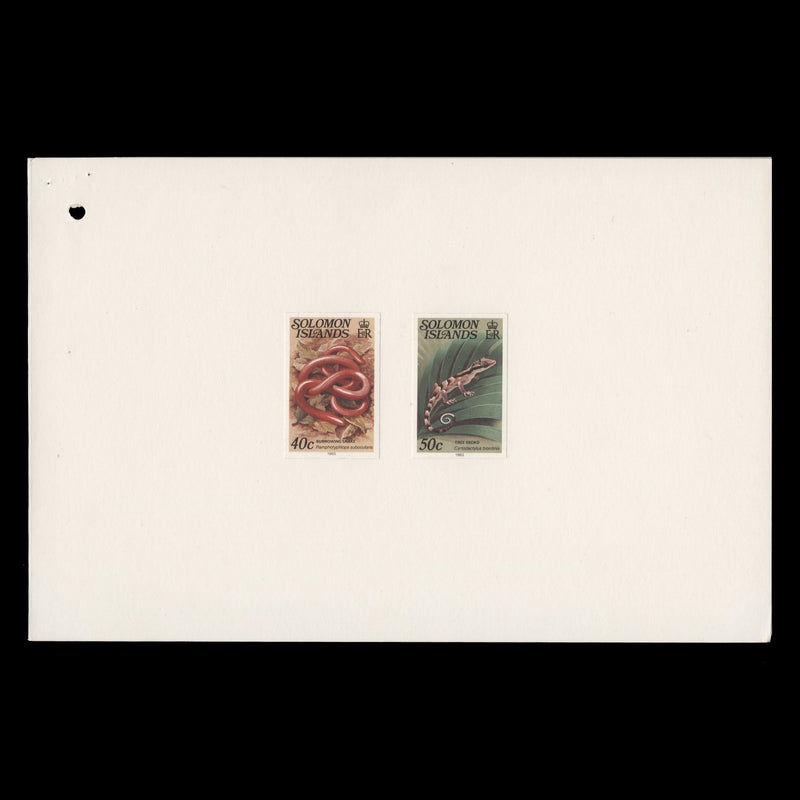 Solomon Islands 1983 (Proof) Reptiles Definitives presentation folder