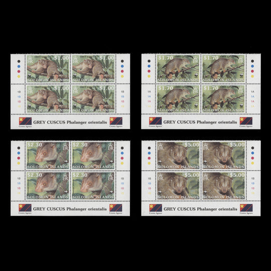 Solomon Islands 2002 (MNH) Endangered Species plate blocks