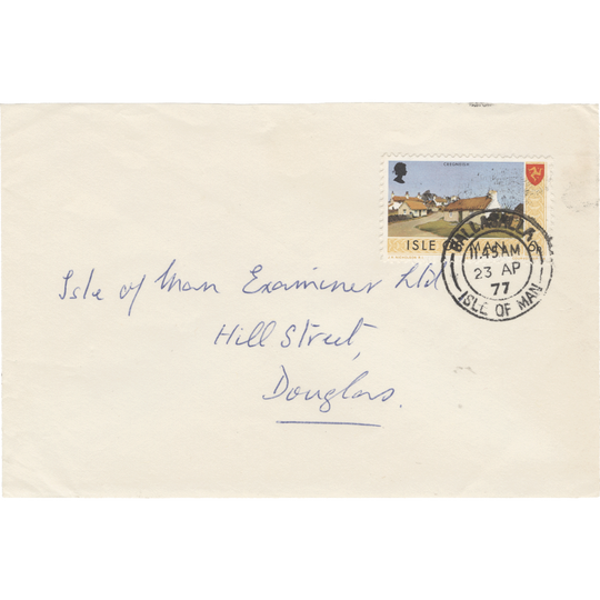 Isle of Man 1976 (Variety) 6p Cregneish with yellow-orange border