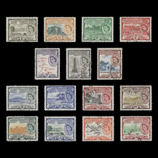 St Christopher Nevis Anguilla 1954-57 (Used) Definitives, Waterlow