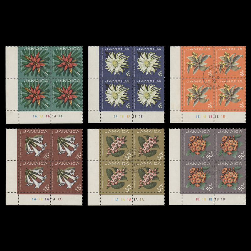 Jamaica 1973 (Used) Flora plate blocks