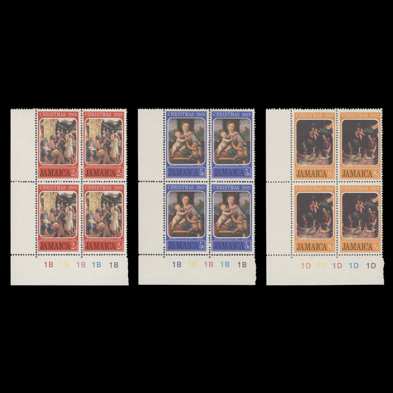 Jamaica 1969 (MLH) Christmas plate blocks