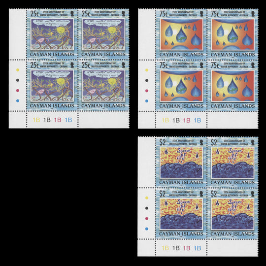 Cayman Islands 2008 (MNH) Water Authority Anniversary plate blocks